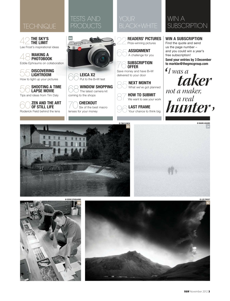 Black+White Photography Preview Pages