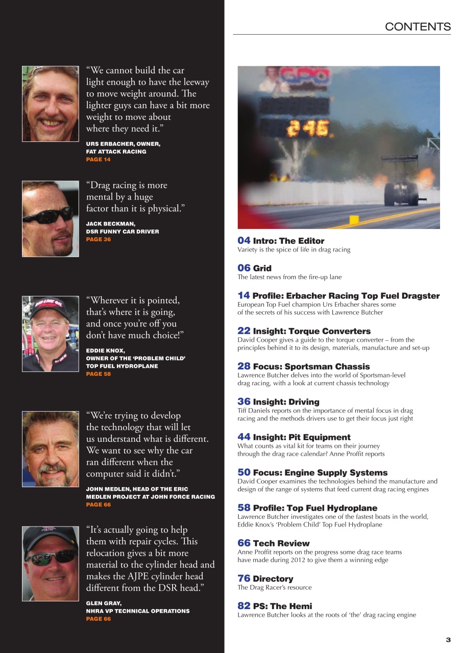 DRAG Race Technology Preview Pages