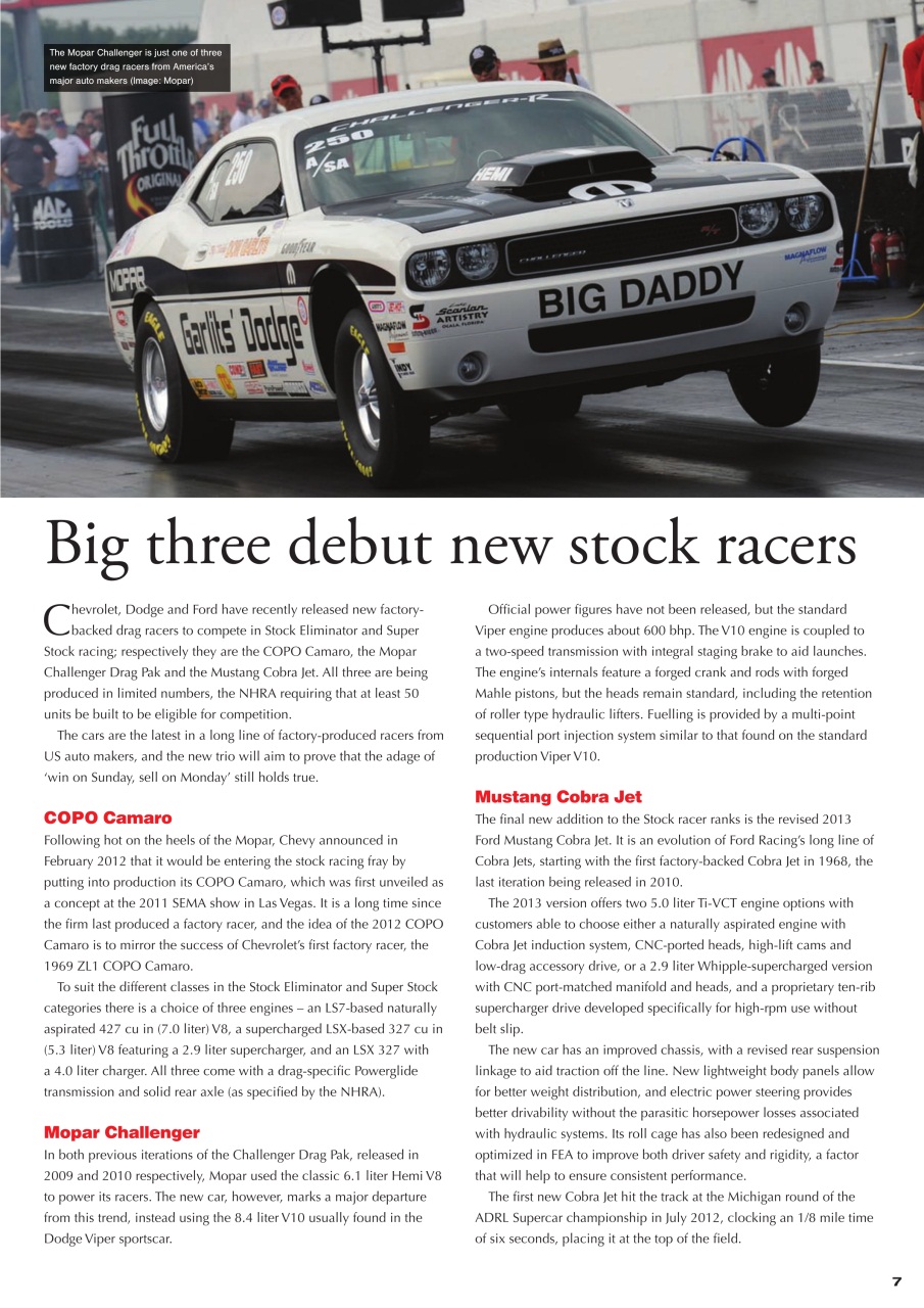 DRAG Race Technology Preview Pages