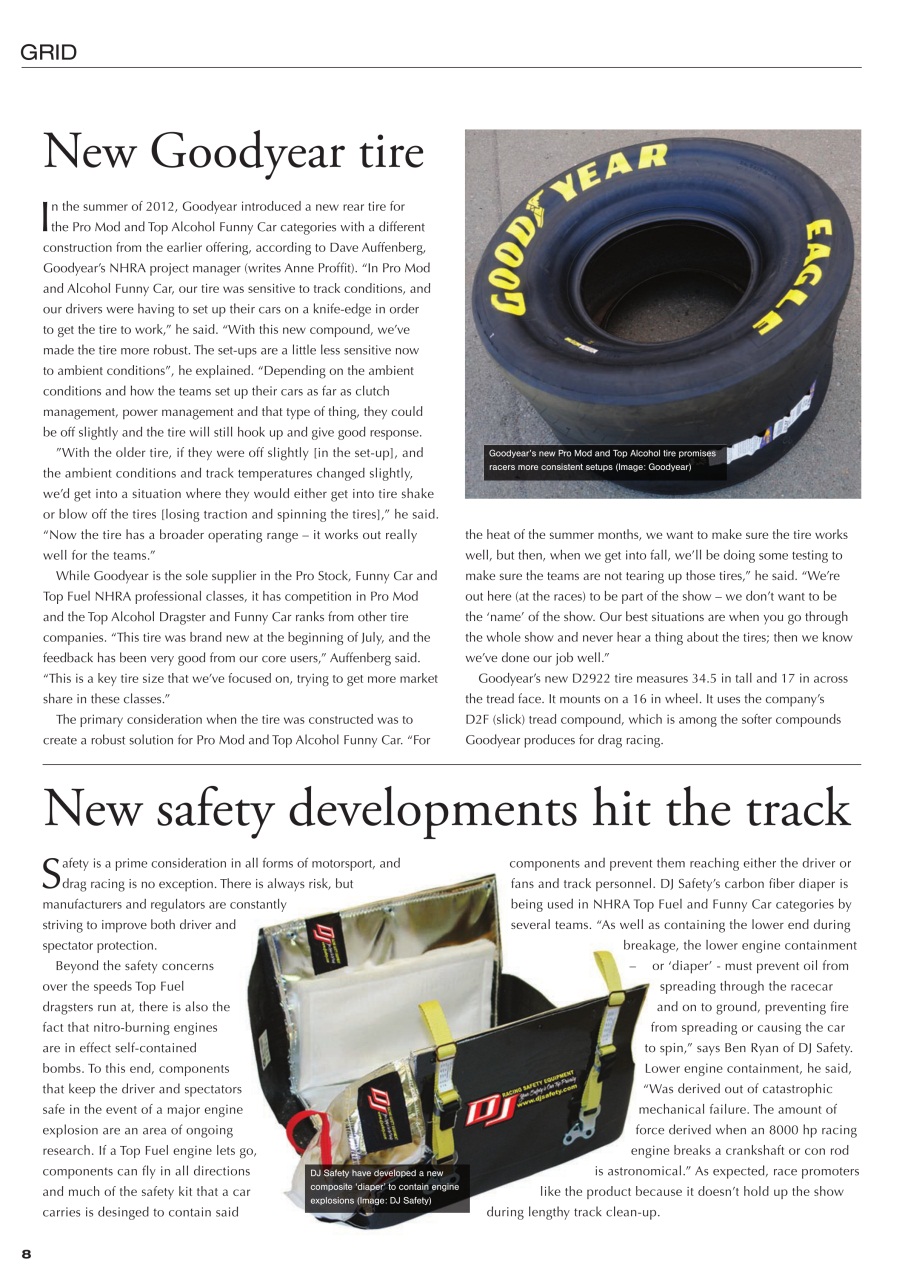 DRAG Race Technology Preview Pages