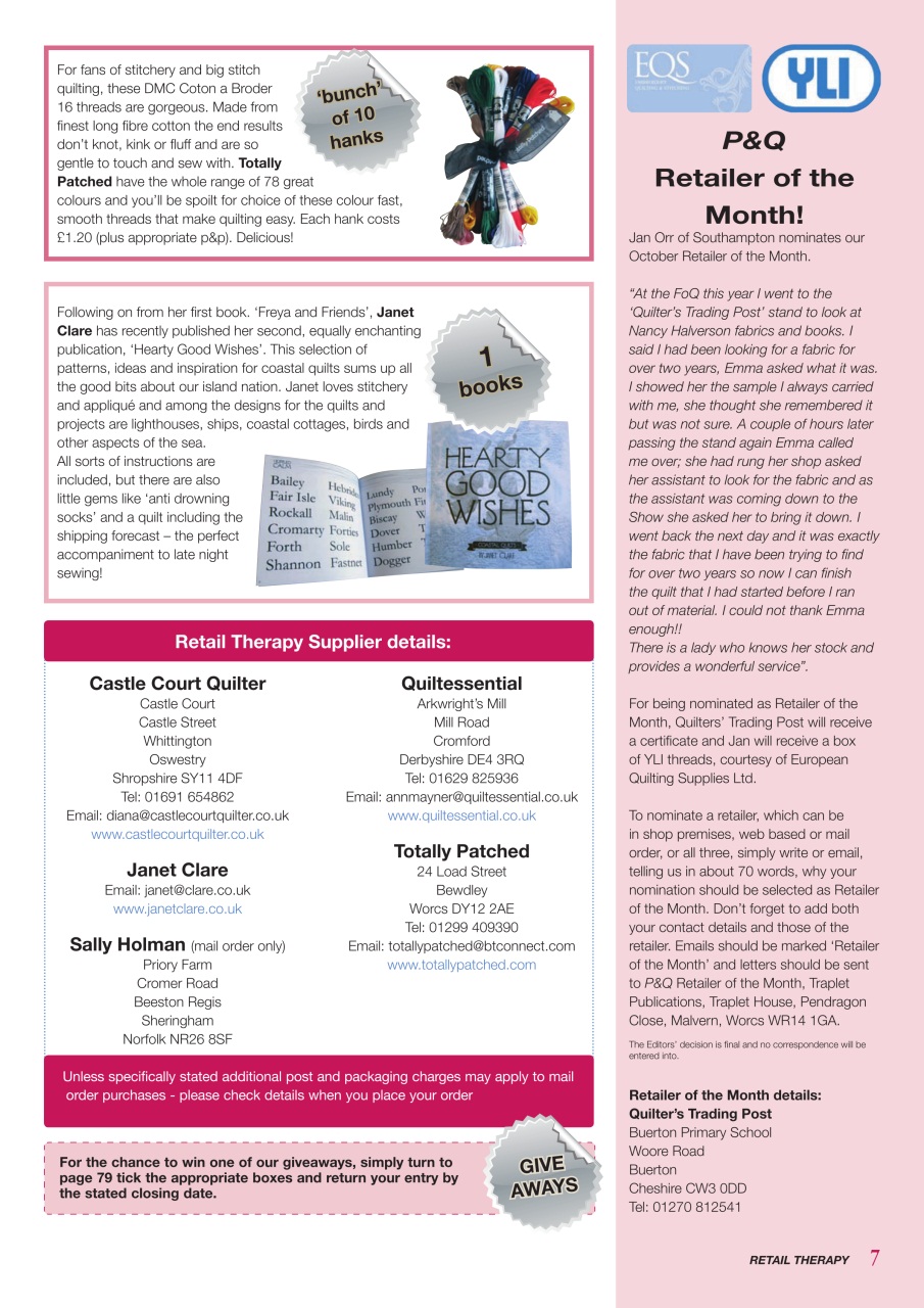 Patchwork and Quilting Preview Pages