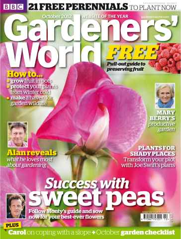 BBC Gardeners’ World Magazine issue October 2012