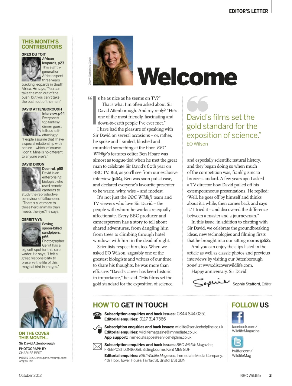 BBC Wildlife Magazine Preview Pages