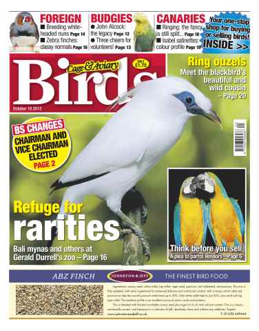 Cage & Aviary Birds issue Cage & Aviary 10 October 2012