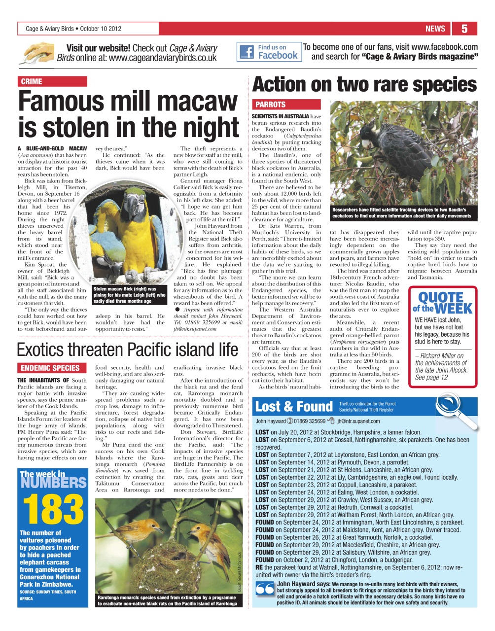 Cage & Aviary Birds Preview Pages