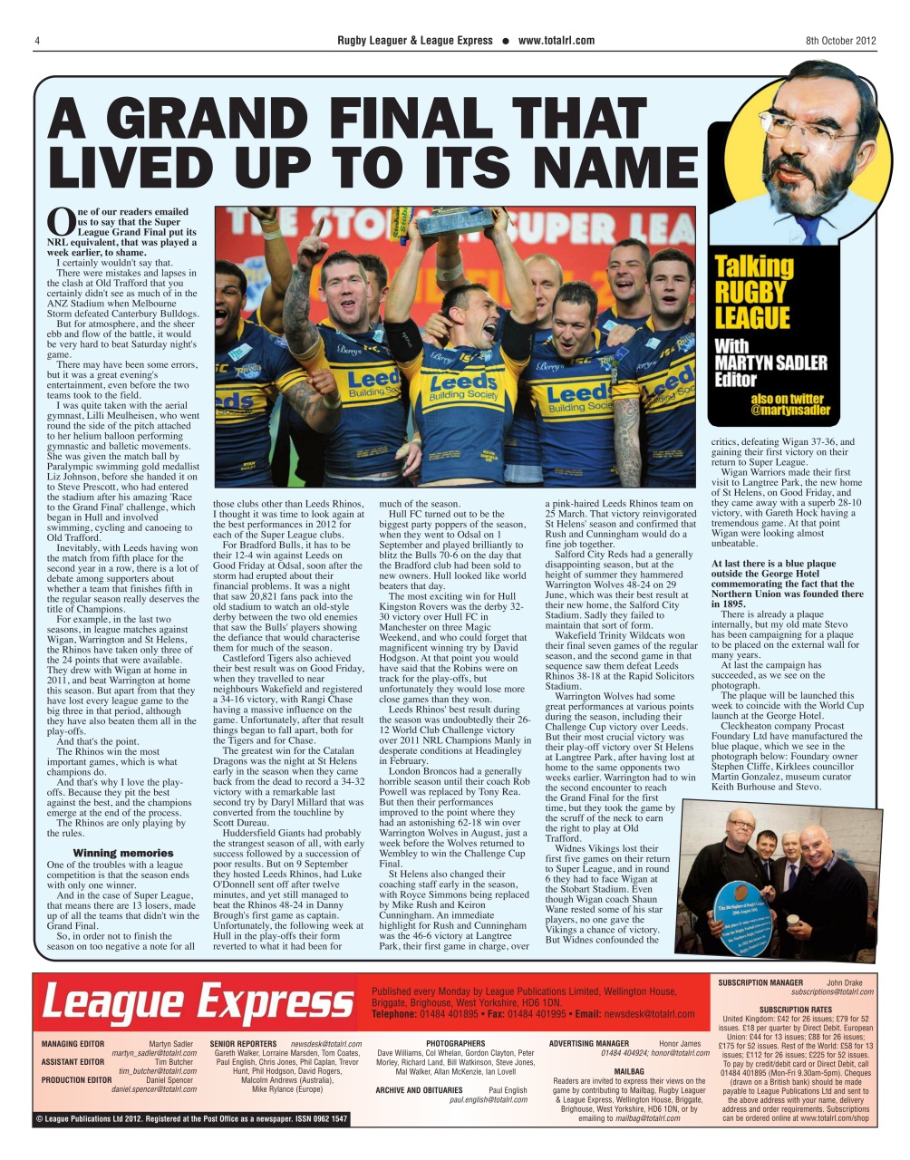League Express Preview Pages