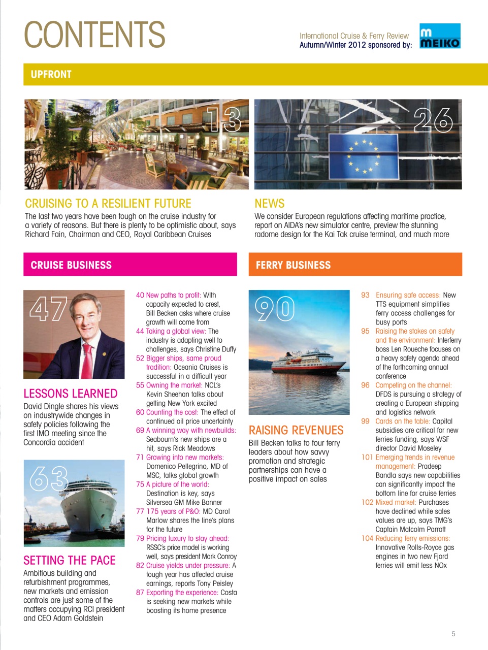 Cruise & Ferry Preview Pages
