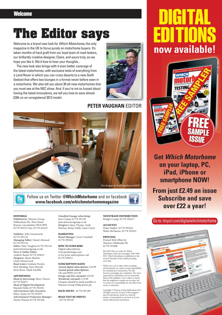 What Motorhome magazine Preview Pages