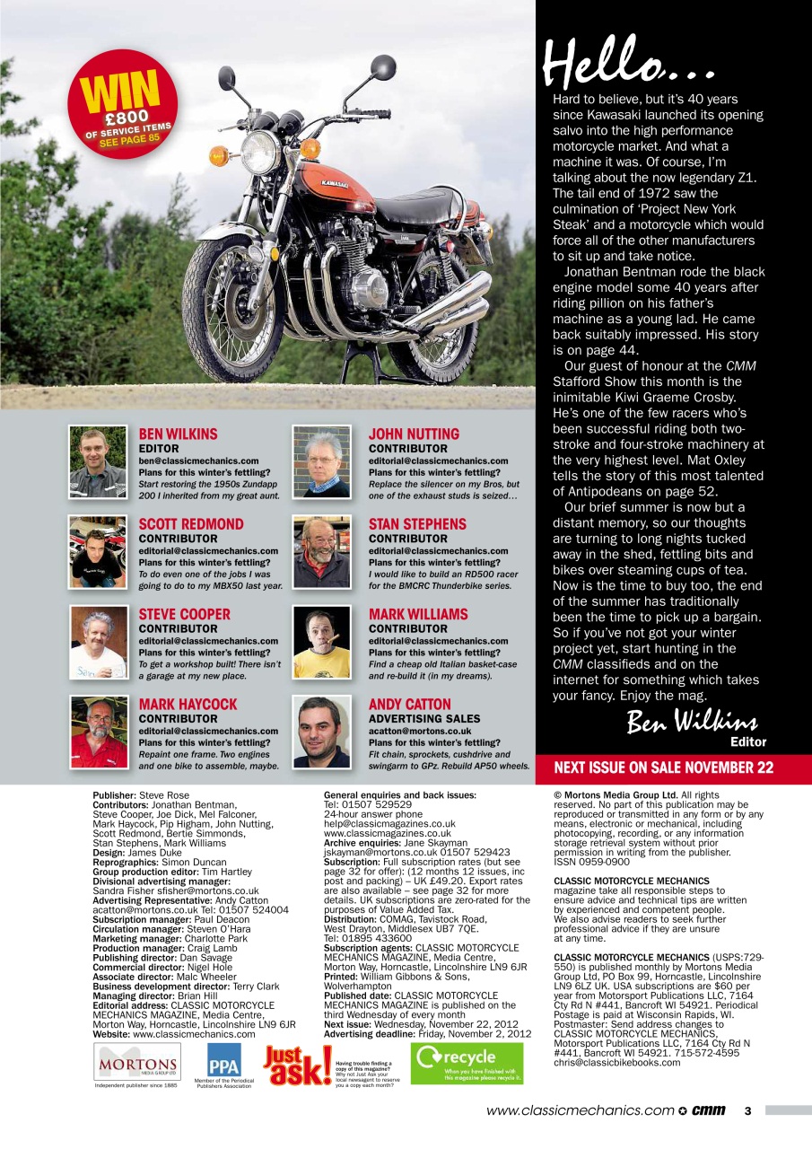 Classic Motorcycle Mechanics Preview Pages
