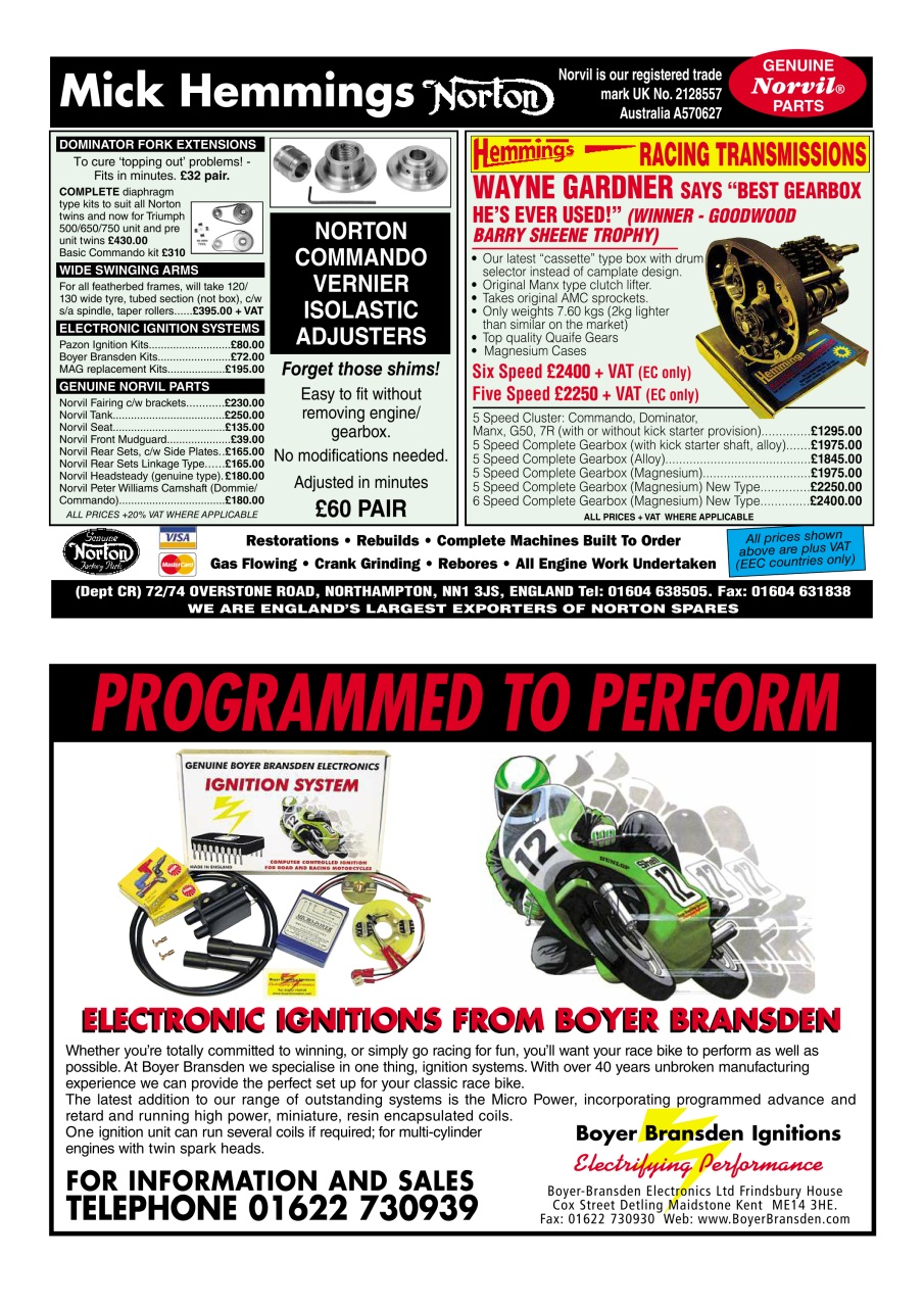 Classic Racer Preview Pages