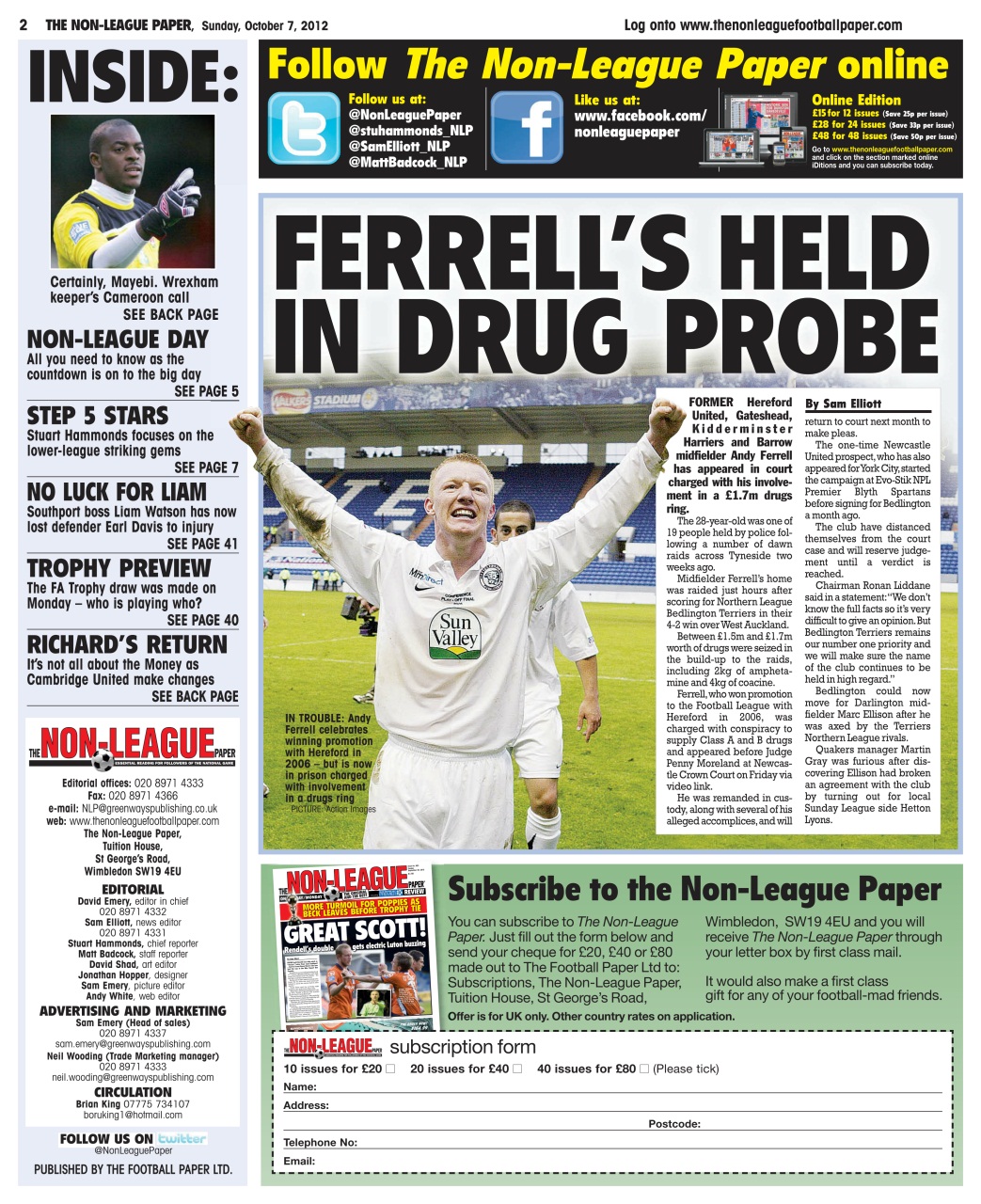 The Non-League Football Paper Preview Pages