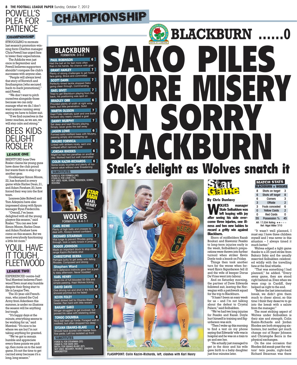The Football League Paper Preview Pages