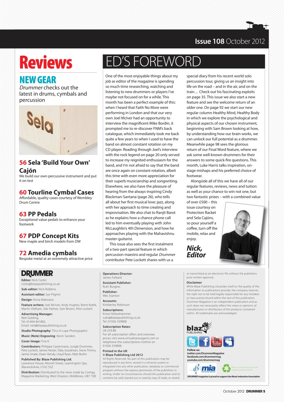iDrum magazine: Never miss a beat Preview Pages