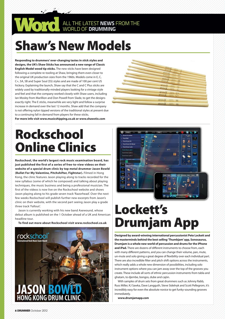 iDrum magazine: Never miss a beat Preview Pages