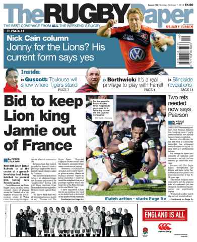The Rugby Paper issue 7th October 2012