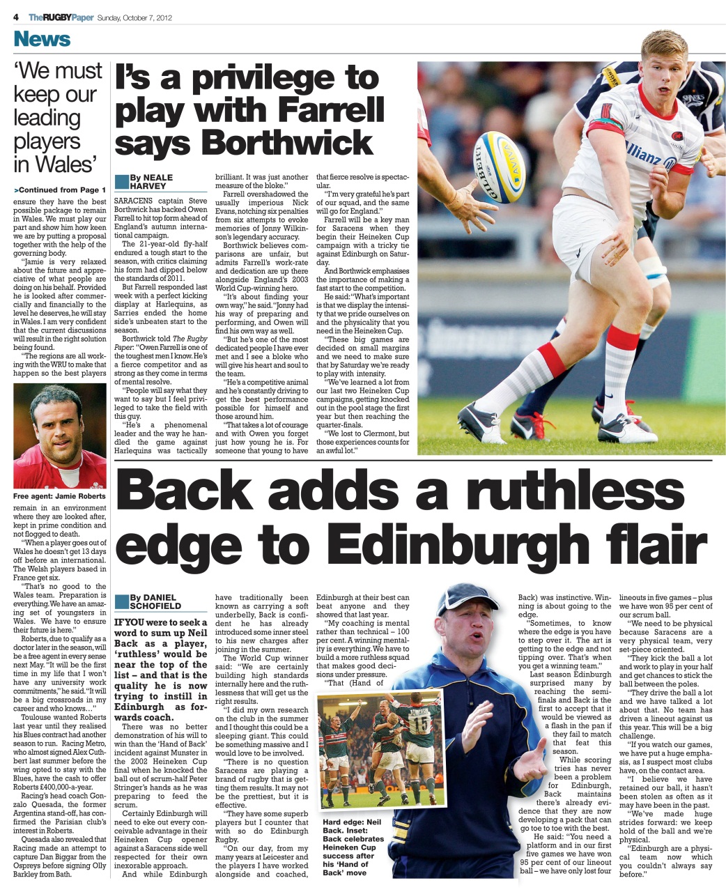 The Rugby Paper Preview Pages