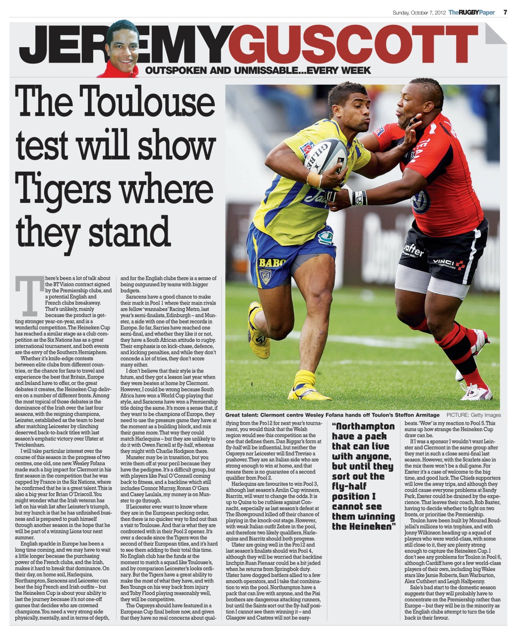 The Rugby Paper Preview Pages