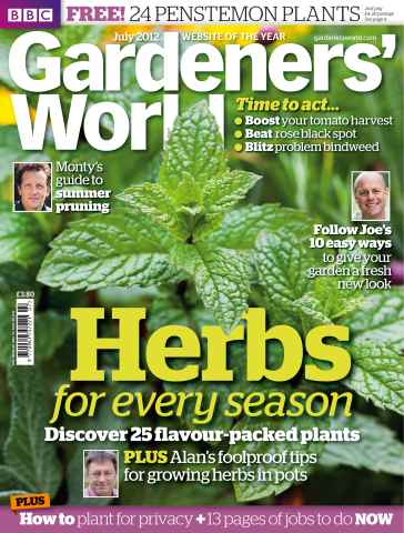 BBC Gardeners’ World Magazine issue July 2012