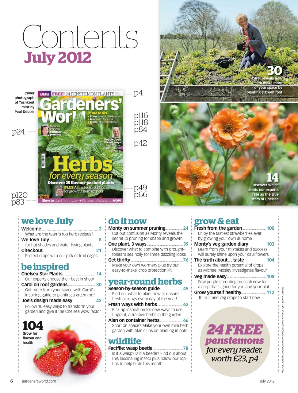 BBC Gardeners’ World Magazine Preview Pages