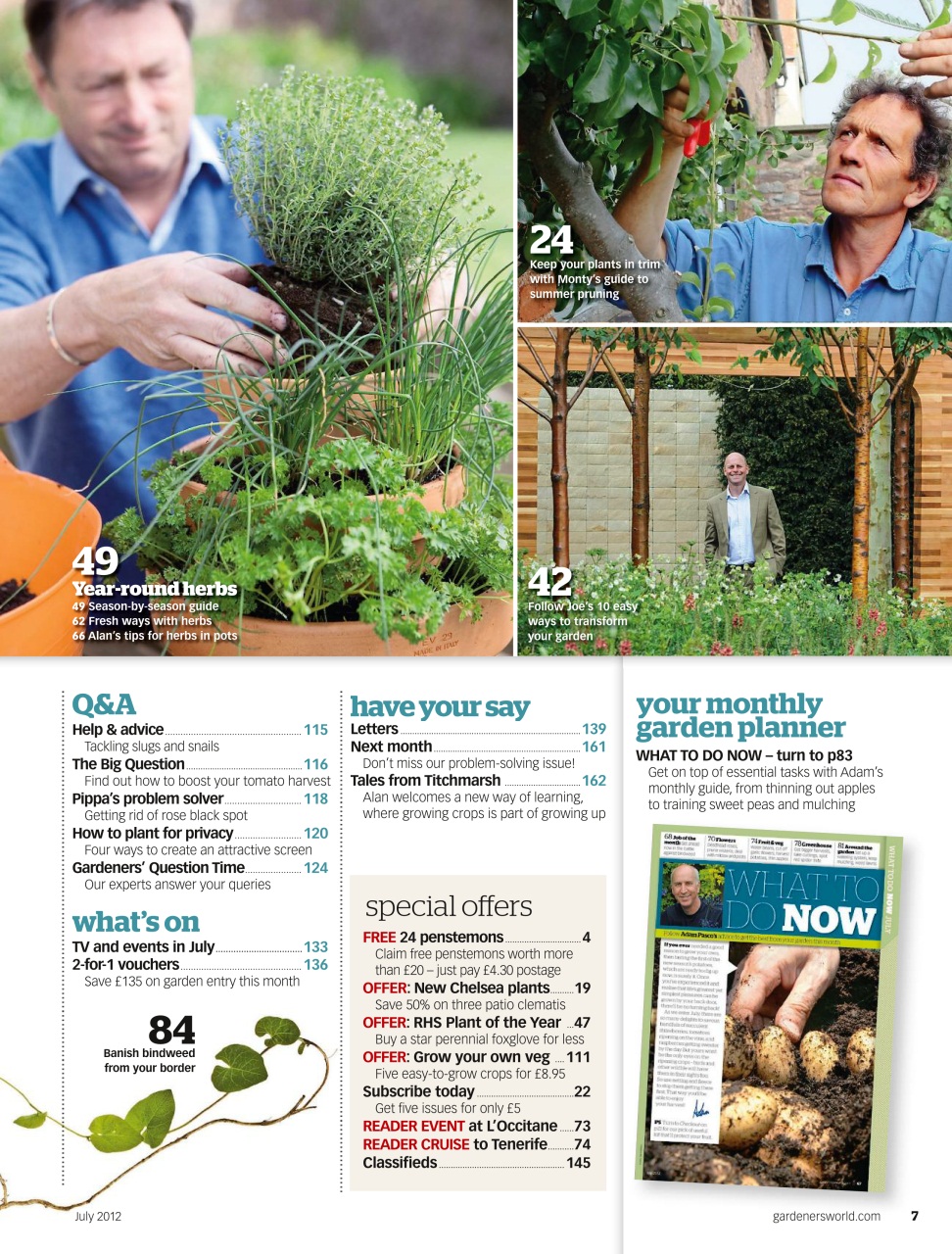 BBC Gardeners’ World Magazine Preview Pages