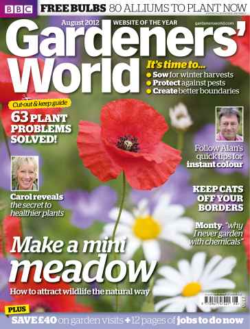 BBC Gardeners’ World Magazine issue August 2012
