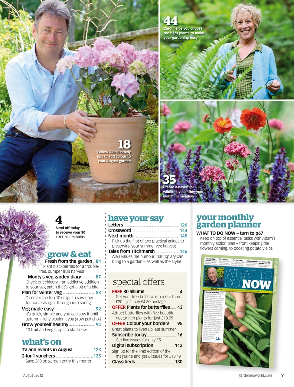 BBC Gardeners’ World Magazine Preview Pages