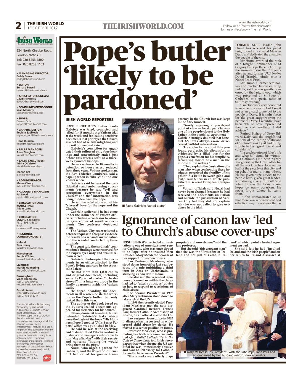 Irish World Preview Pages