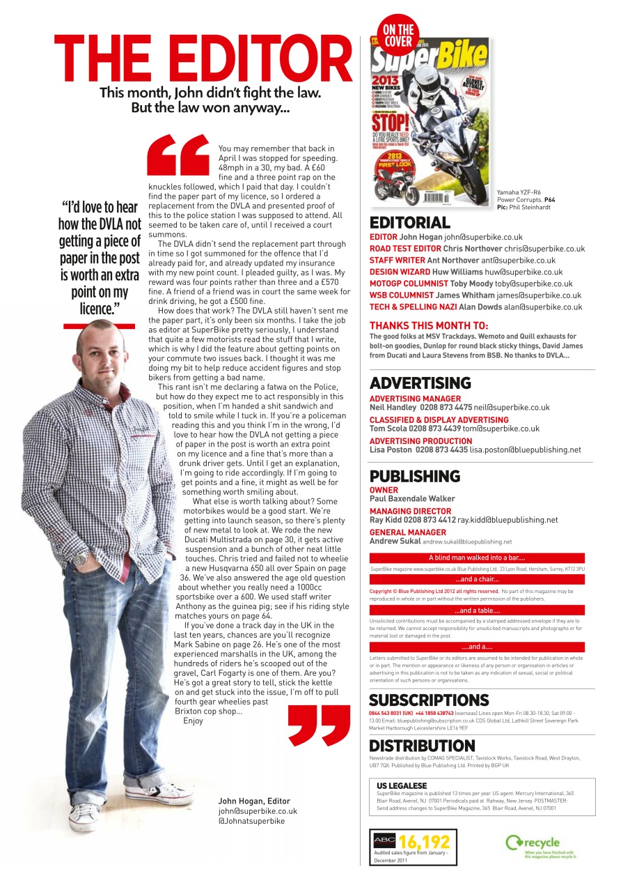Superbike Magazine Preview Pages