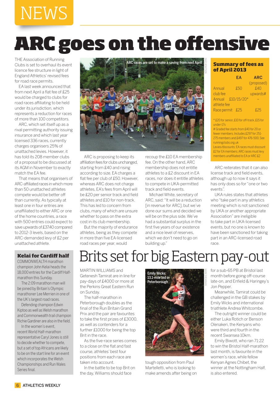AW – Athletics Weekly Magazine Preview Pages