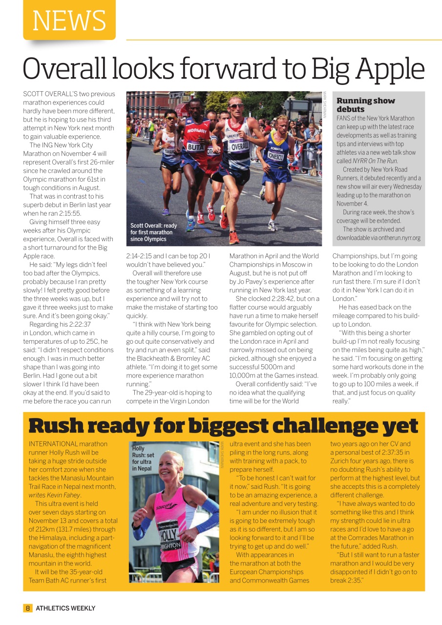 AW – Athletics Weekly Magazine Preview Pages
