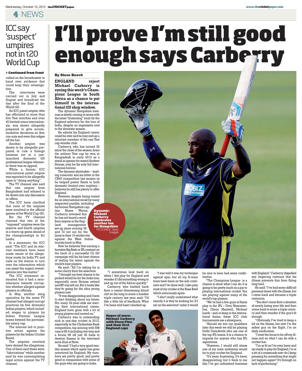 The Cricket Paper Preview Pages