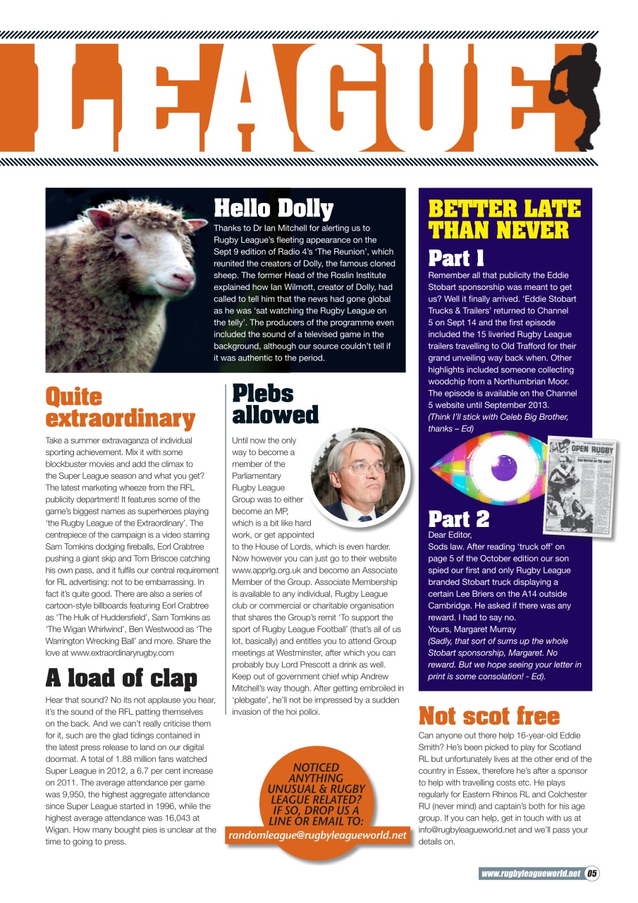 Rugby League World Preview Pages