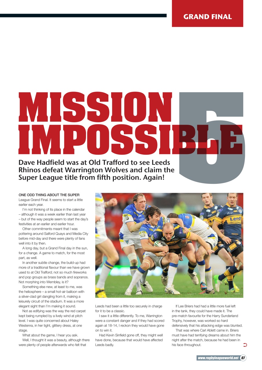 Rugby League World Preview Pages