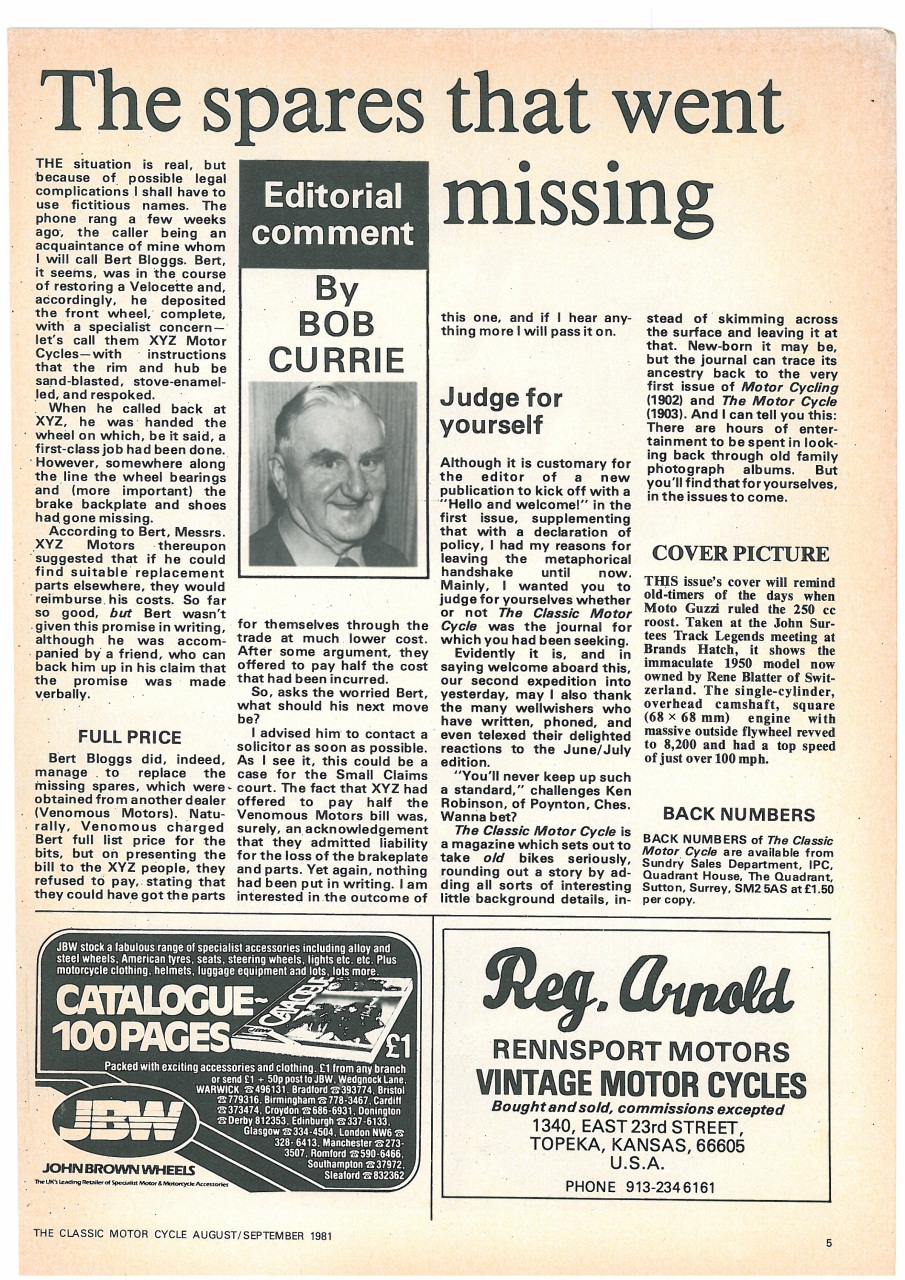 The Classic MotorCycle Preview Pages