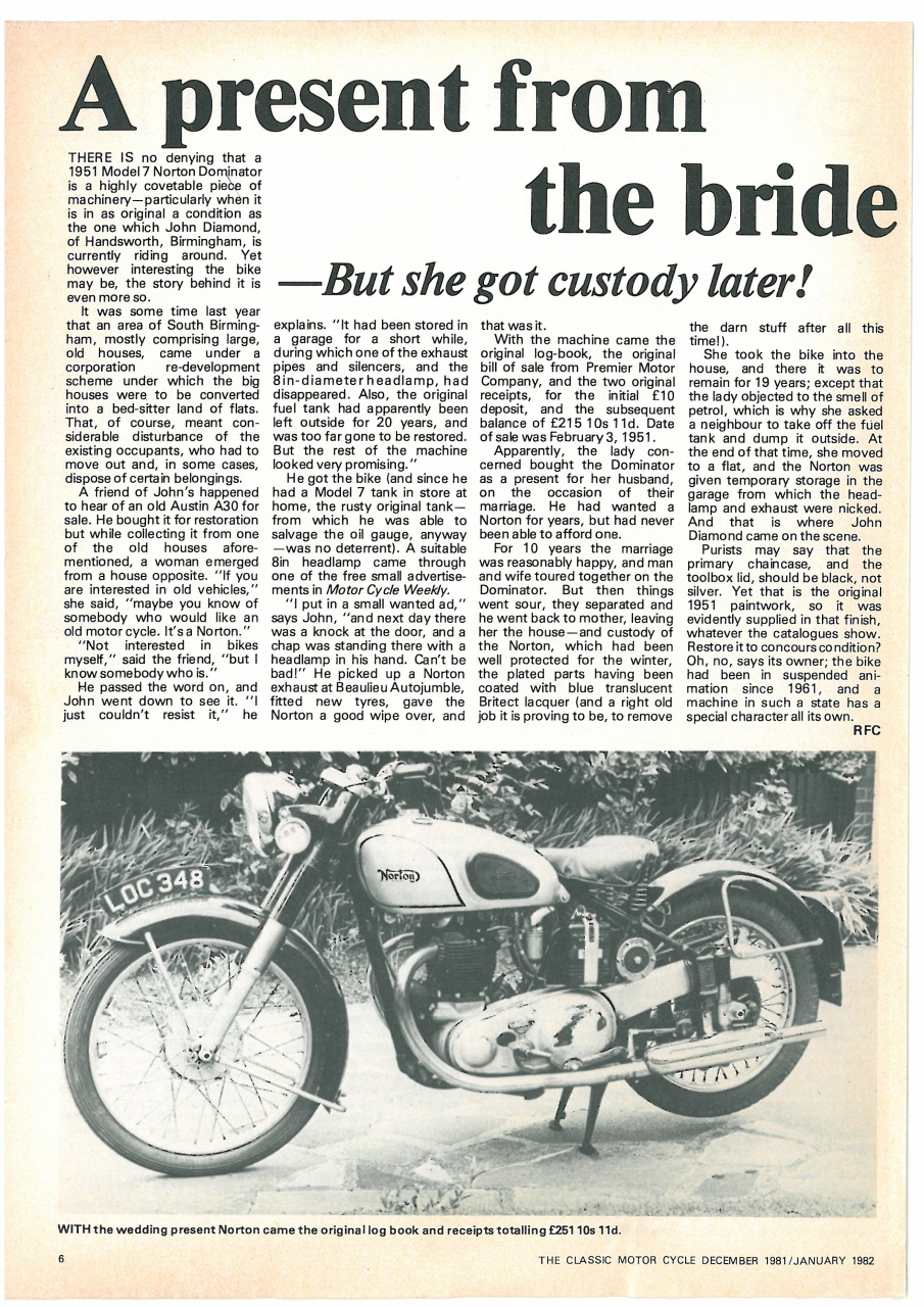 The Classic MotorCycle Preview Pages