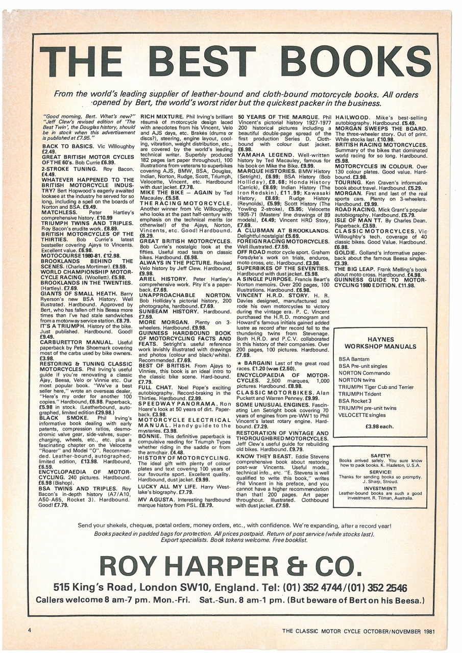 The Classic MotorCycle Preview Pages