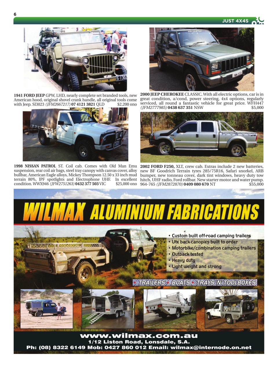 JUST 4X4S Preview Pages