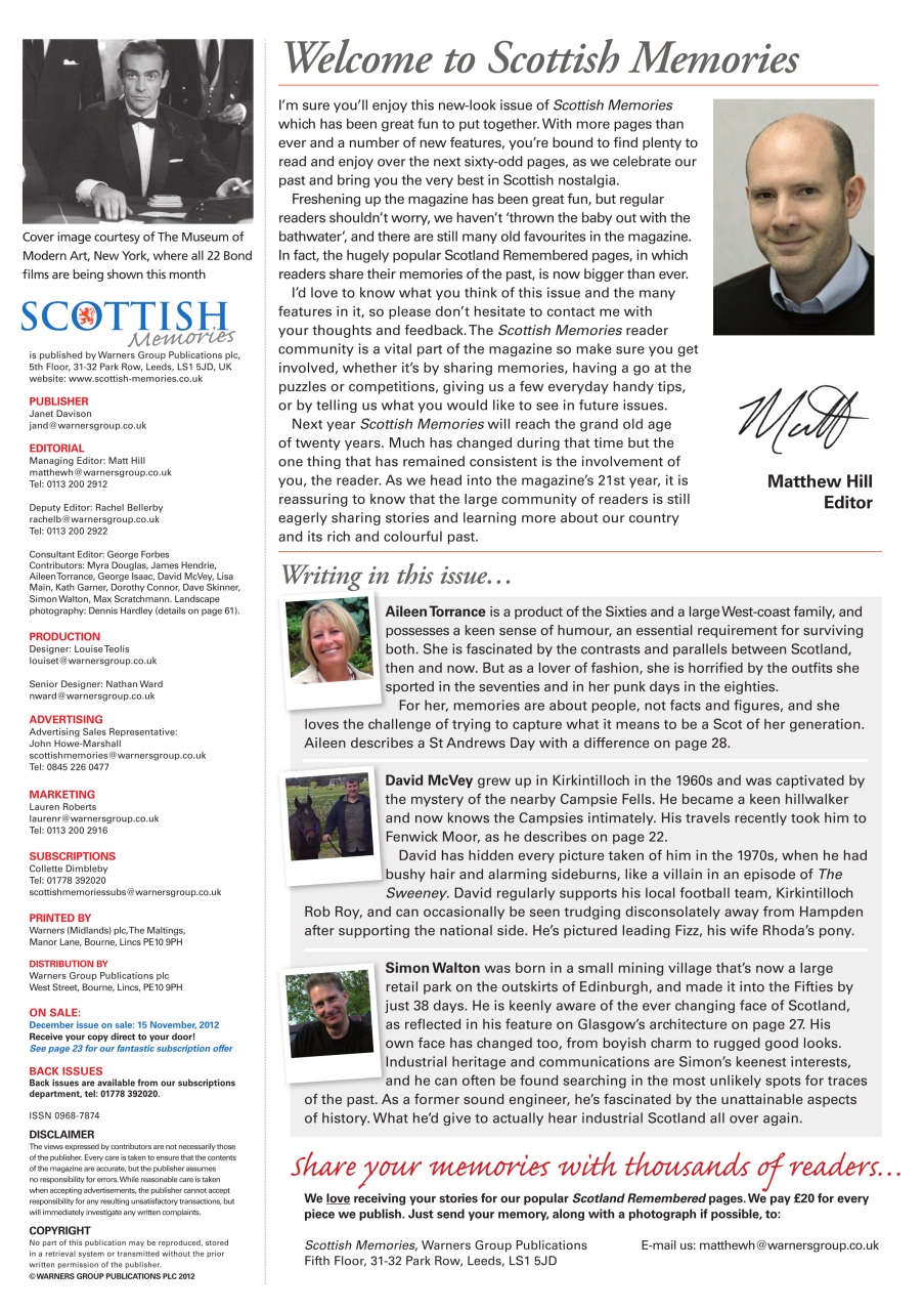 Scottish Memories Preview Pages