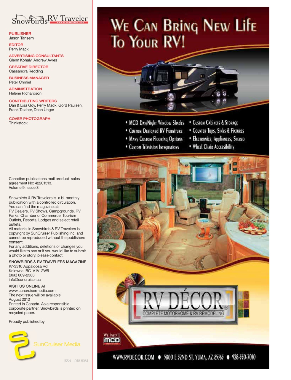 Snowbirds & RV Travelers Preview Pages