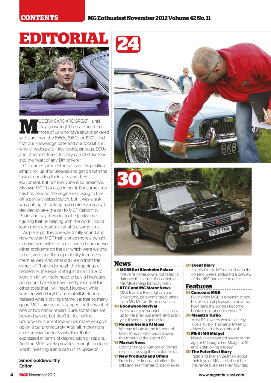 MG Enthusiast Preview Pages