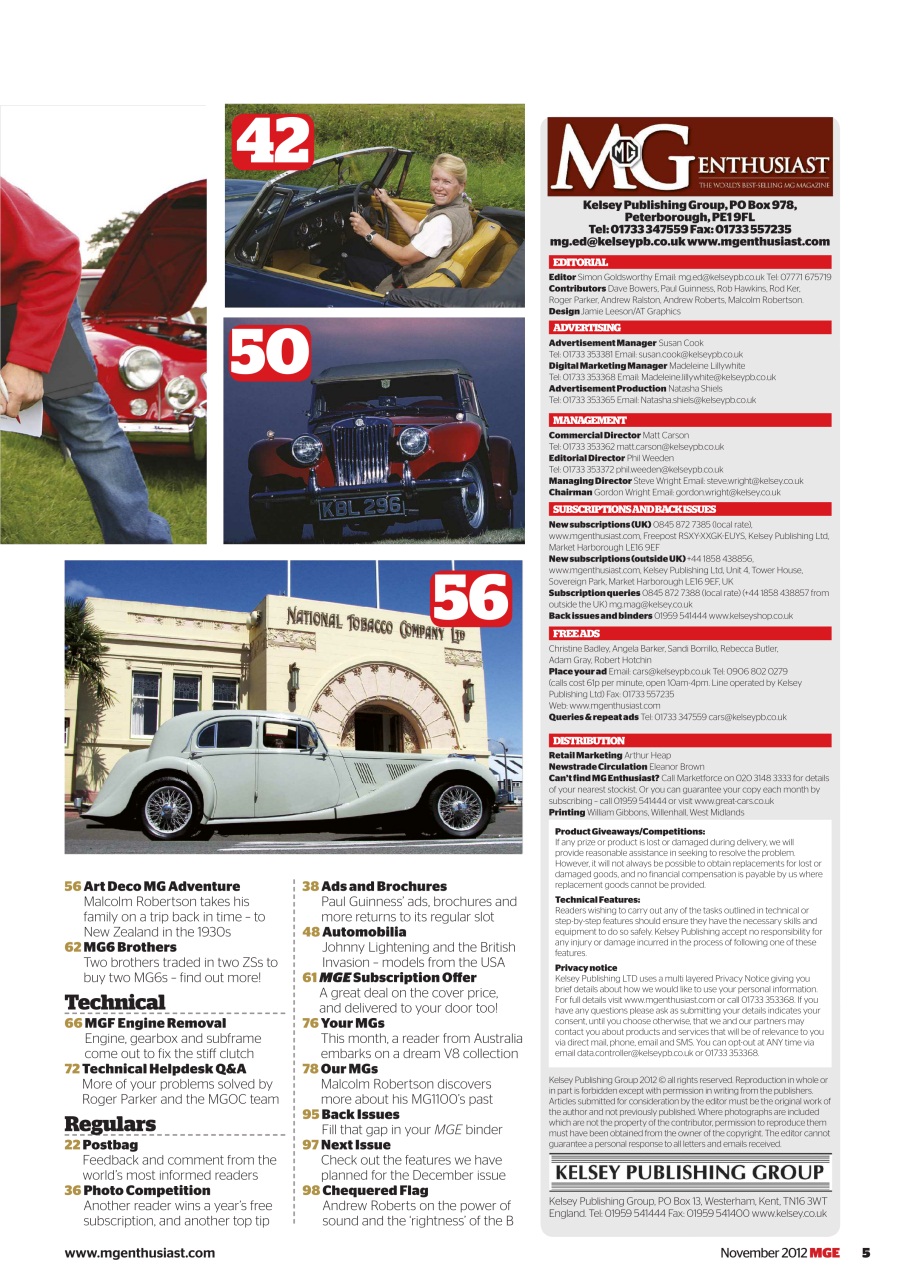 MG Enthusiast Preview Pages