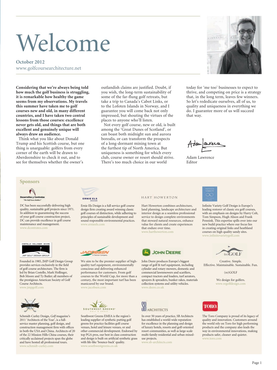 Golf Course Architecture Preview Pages