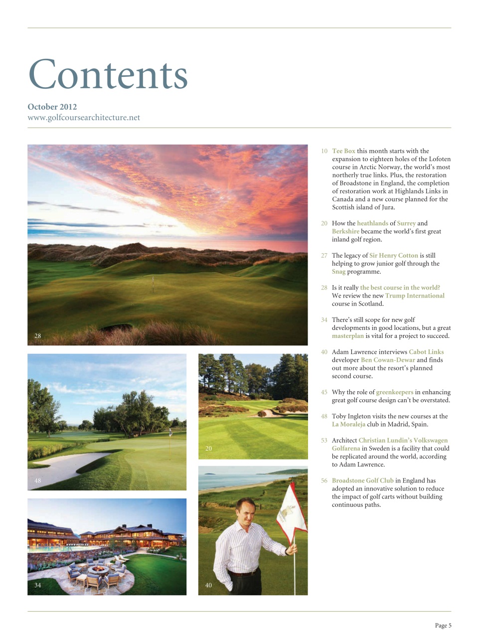 Golf Course Architecture Preview Pages
