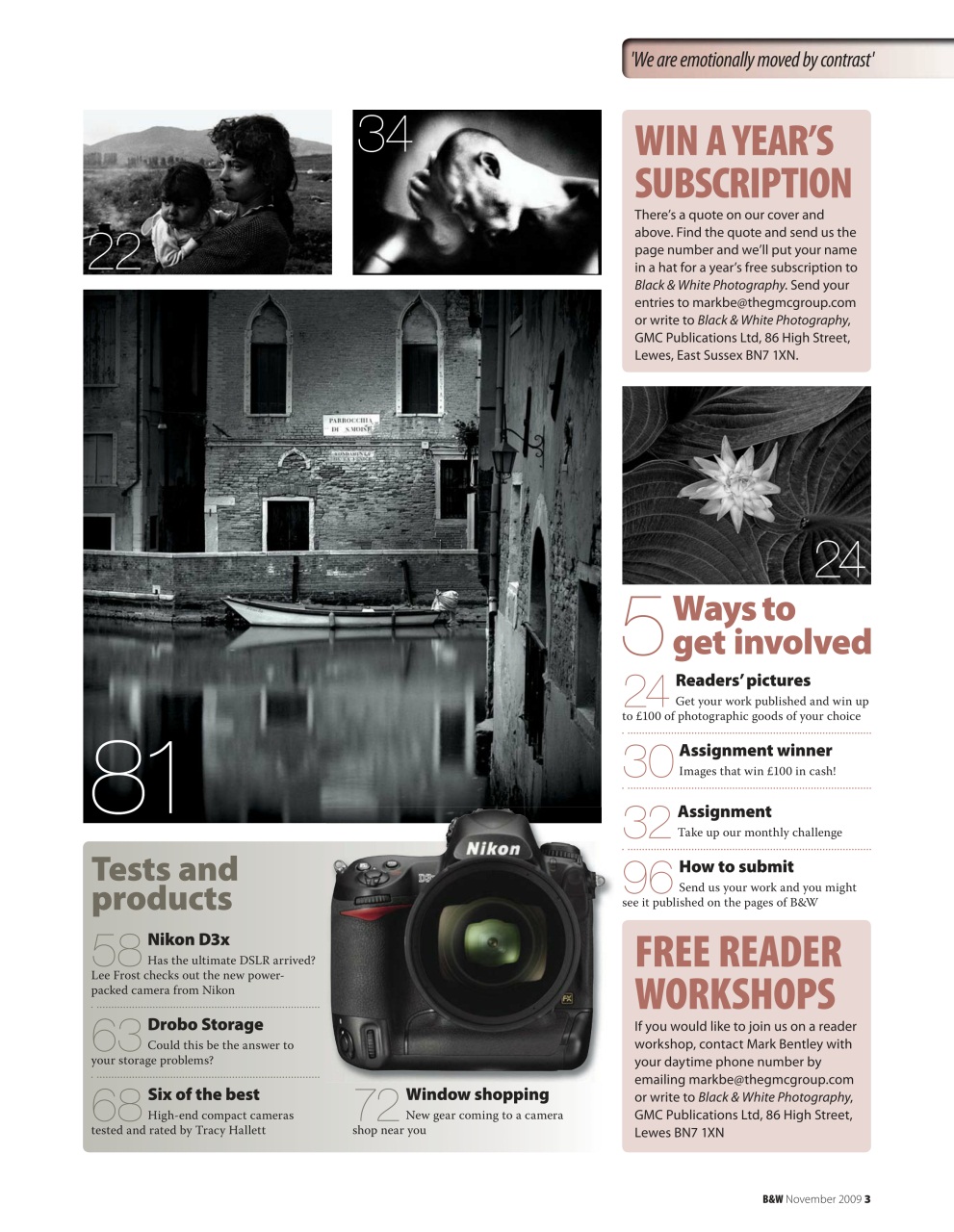 Black+White Photography Preview Pages