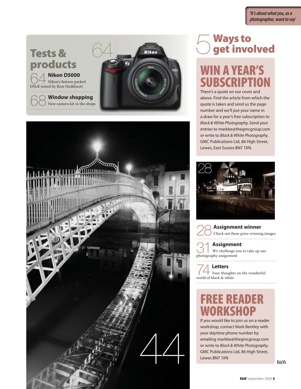 Black+White Photography Preview Pages