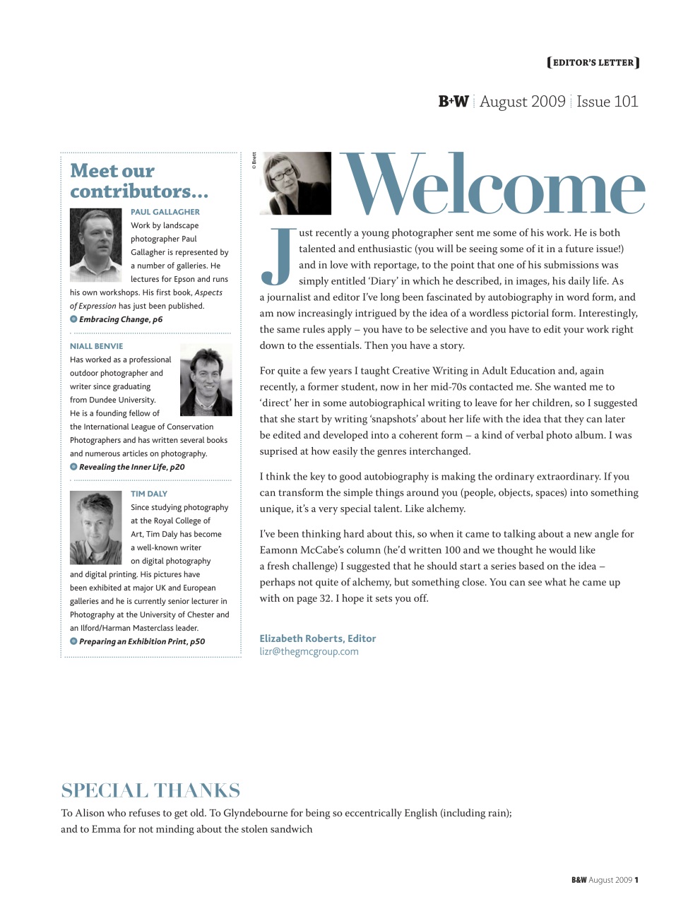 Black+White Photography Preview Pages