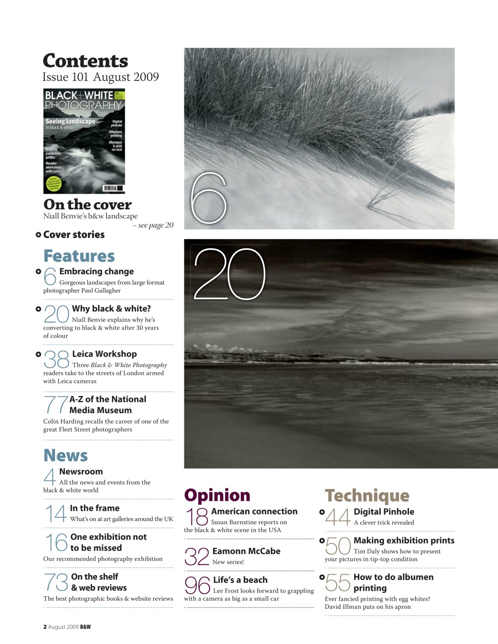 Black+White Photography Preview Pages