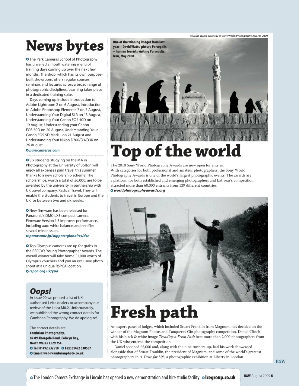 Black+White Photography Preview Pages