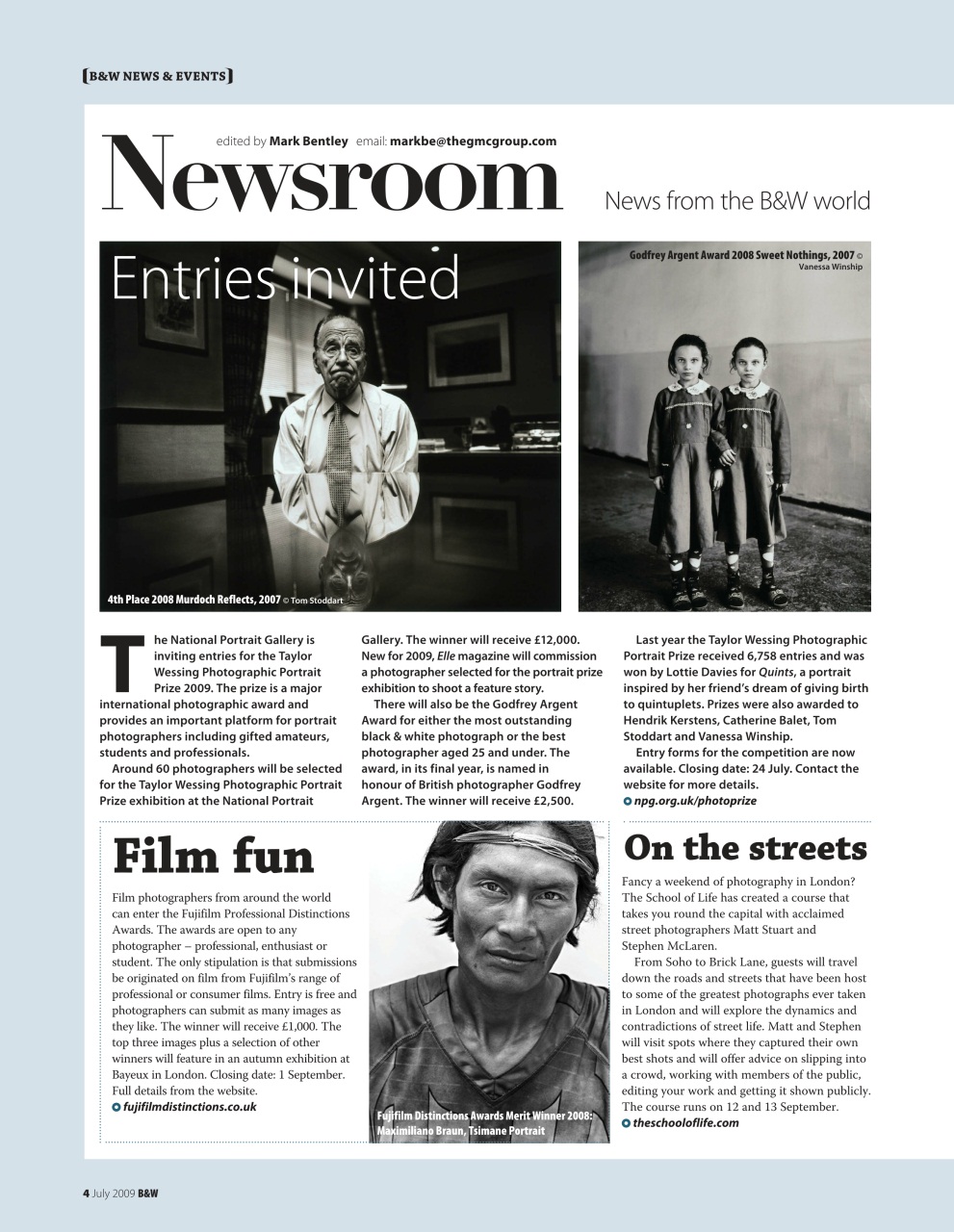 Black+White Photography Preview Pages