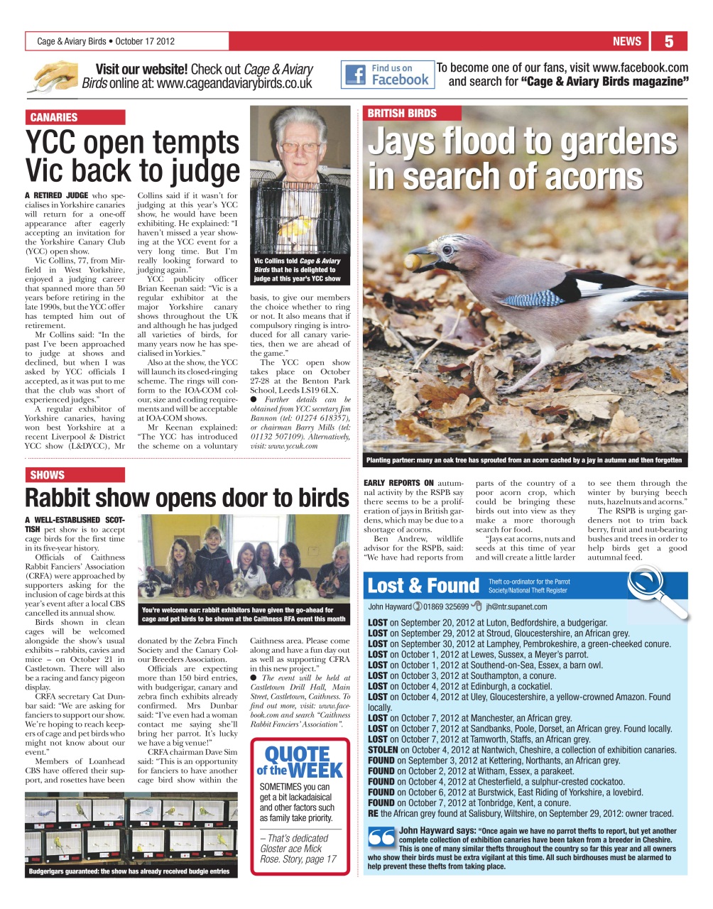 Cage & Aviary Birds Preview Pages